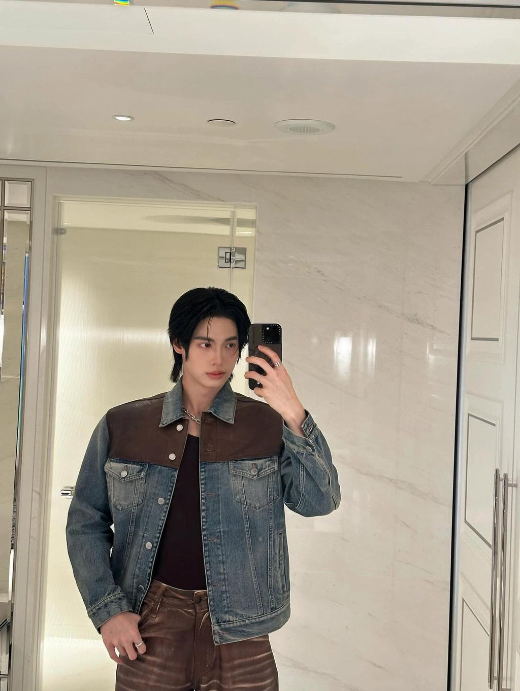 2026 New Model GS Leather Denim Jacket (25278-C65)
