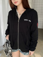 2026 Women's GS Letter Print Zip-Up Coat (DD187)