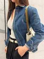 2026 Women's GS Embroidered Denim Shirt (EE444)