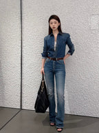 2026 Women's GS Embroidered Denim Shirt (EE444)