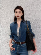 2026 Women's GS Embroidered Denim Shirt (EE444)