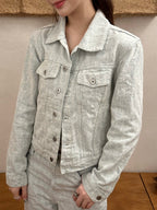 2026 Women's GS Full-Print Lettered Denim Jacket (DD167)