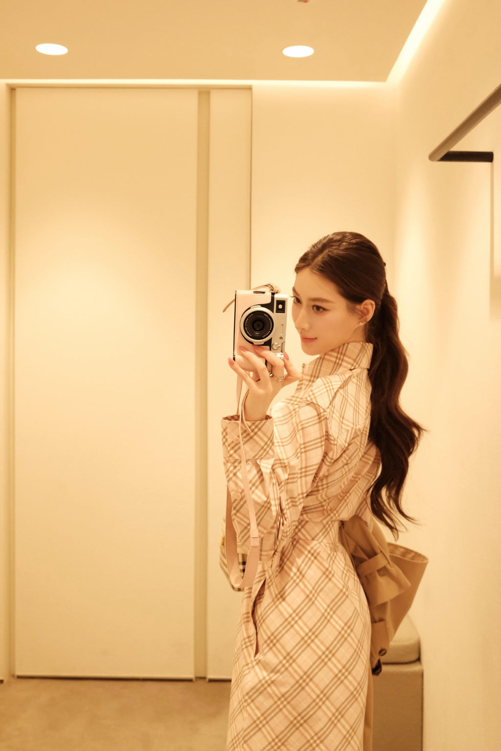 2026 Women's GS Check Blouse-style Dress (DD165)