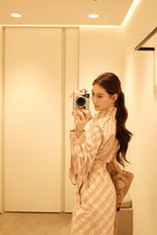 2026 Women's GS Check Blouse-style Dress (DD165)