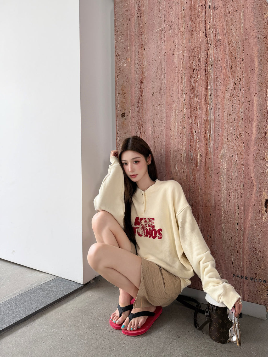 2026 Women's GS Logo Printed Vintage Sweatshirt (FF765)