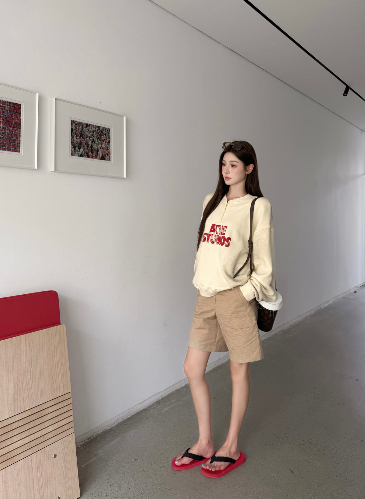 2026 Women's GS Logo Printed Vintage Sweatshirt (FF765)
