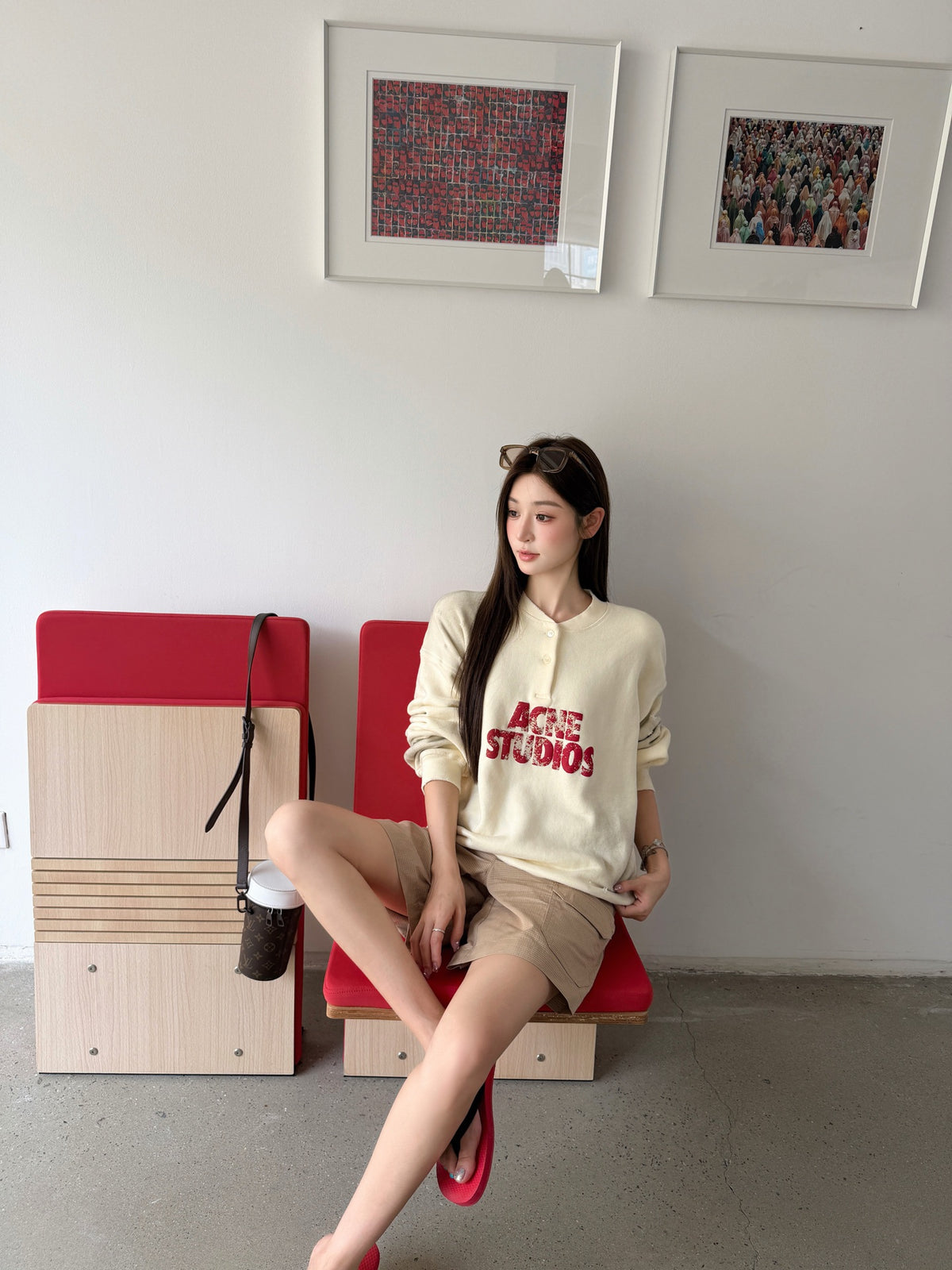 2026 Women's GS Logo Printed Vintage Sweatshirt (FF765)