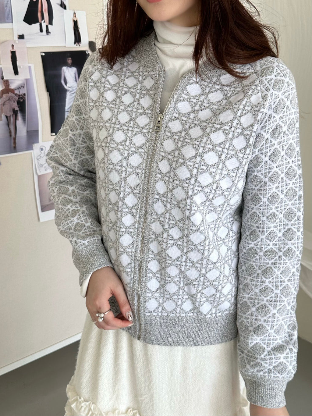2026 Women's GS Plaid Sweater Coat (DD191)