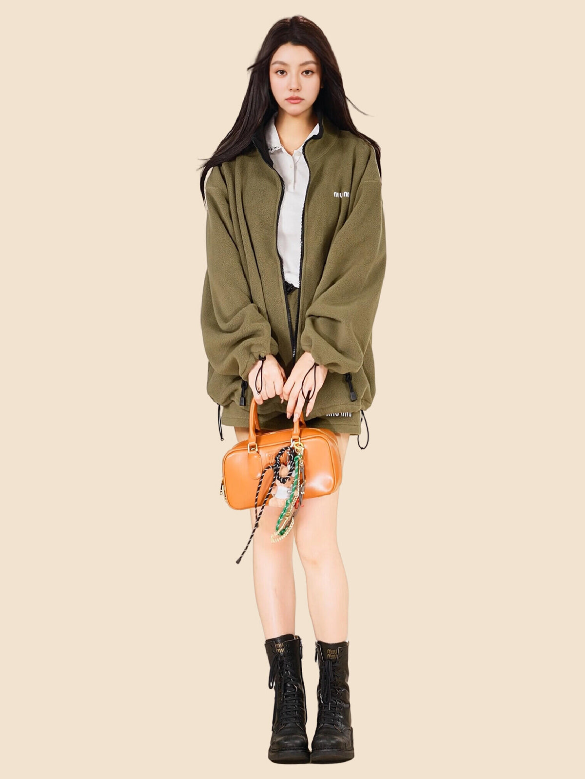 2026 Women's GS Logo Embroidered Zipper Coat (FF826)