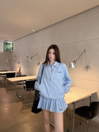 2026 Women's GS Logo Check Pattern Zip-Up Coat (FF824)