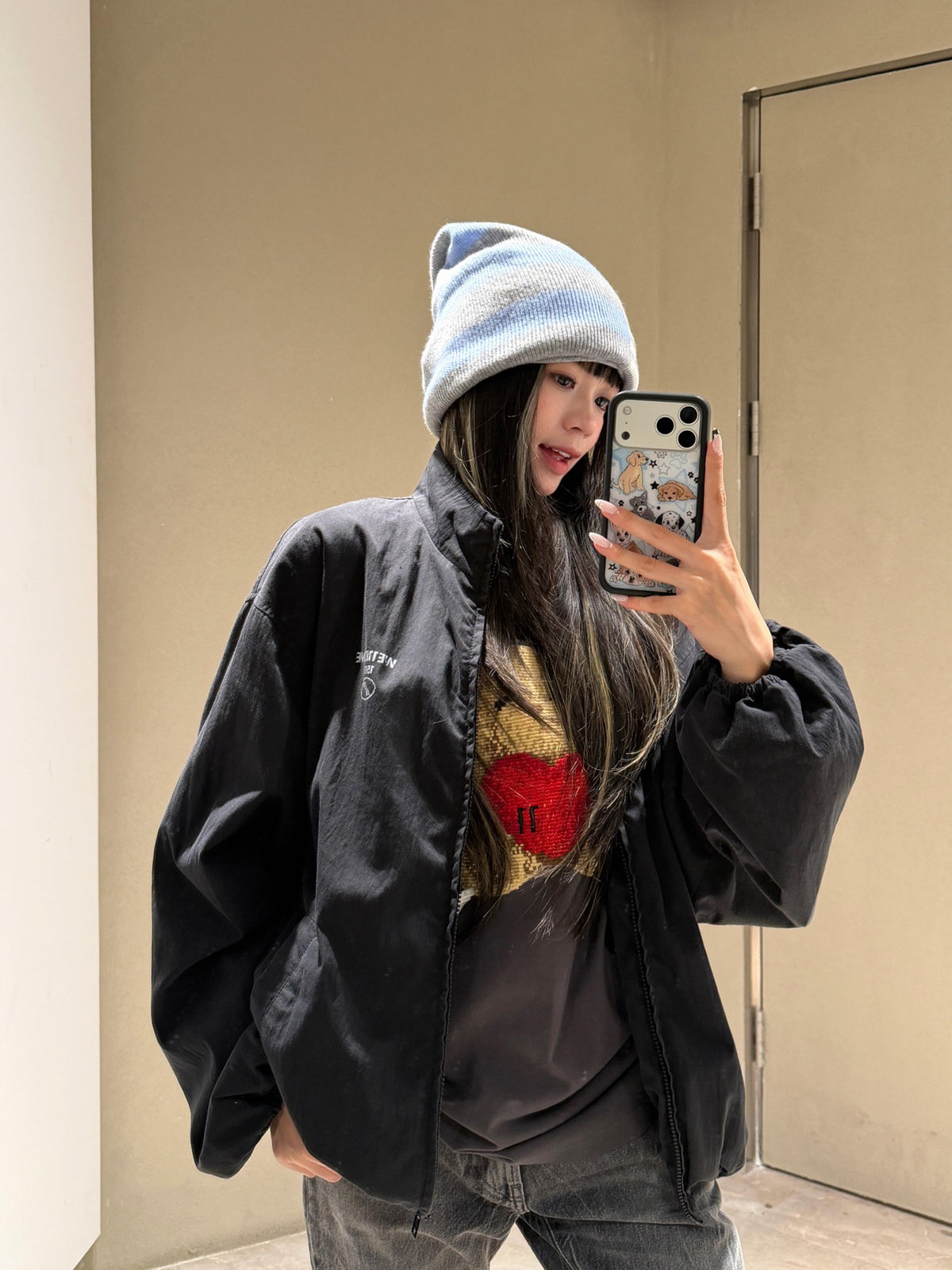 2026 new model GS vintage logo crew-neck jacket (AA1014-B40)