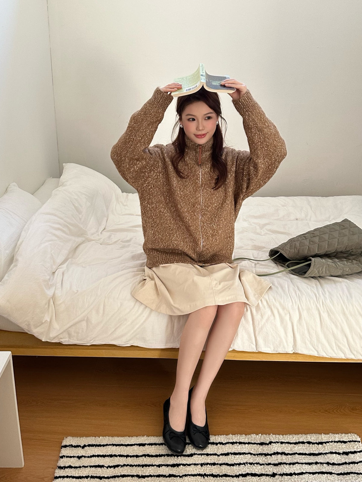 2026 Women's GS Plaid Sweater Coat (DD162)