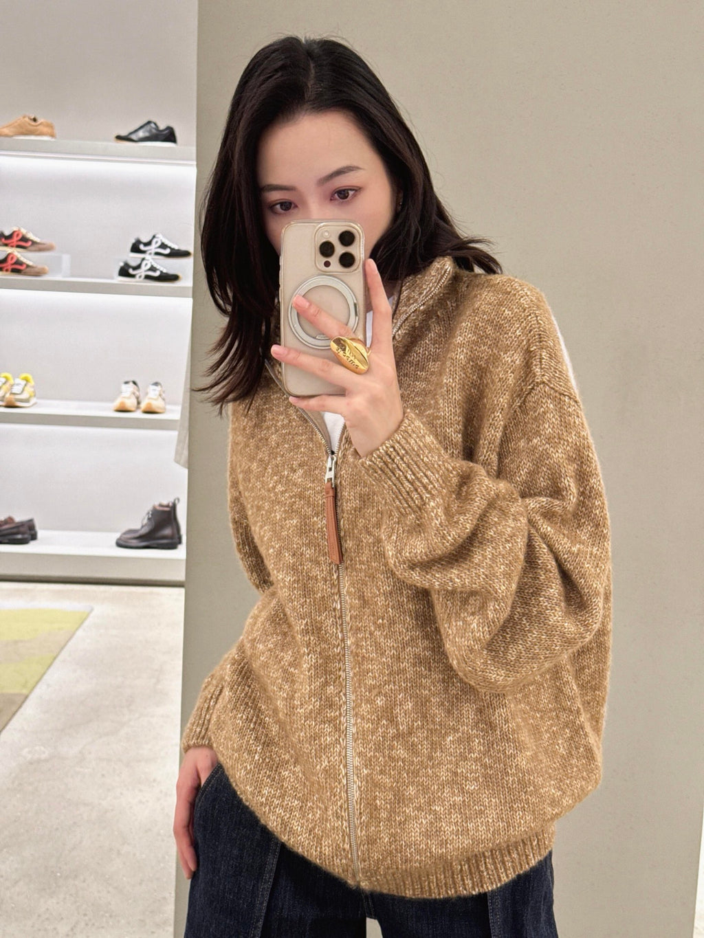 2026 Women's GS Plaid Sweater Coat (DD162)