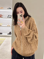 2026 Women's GS Plaid Sweater Coat (DD162)