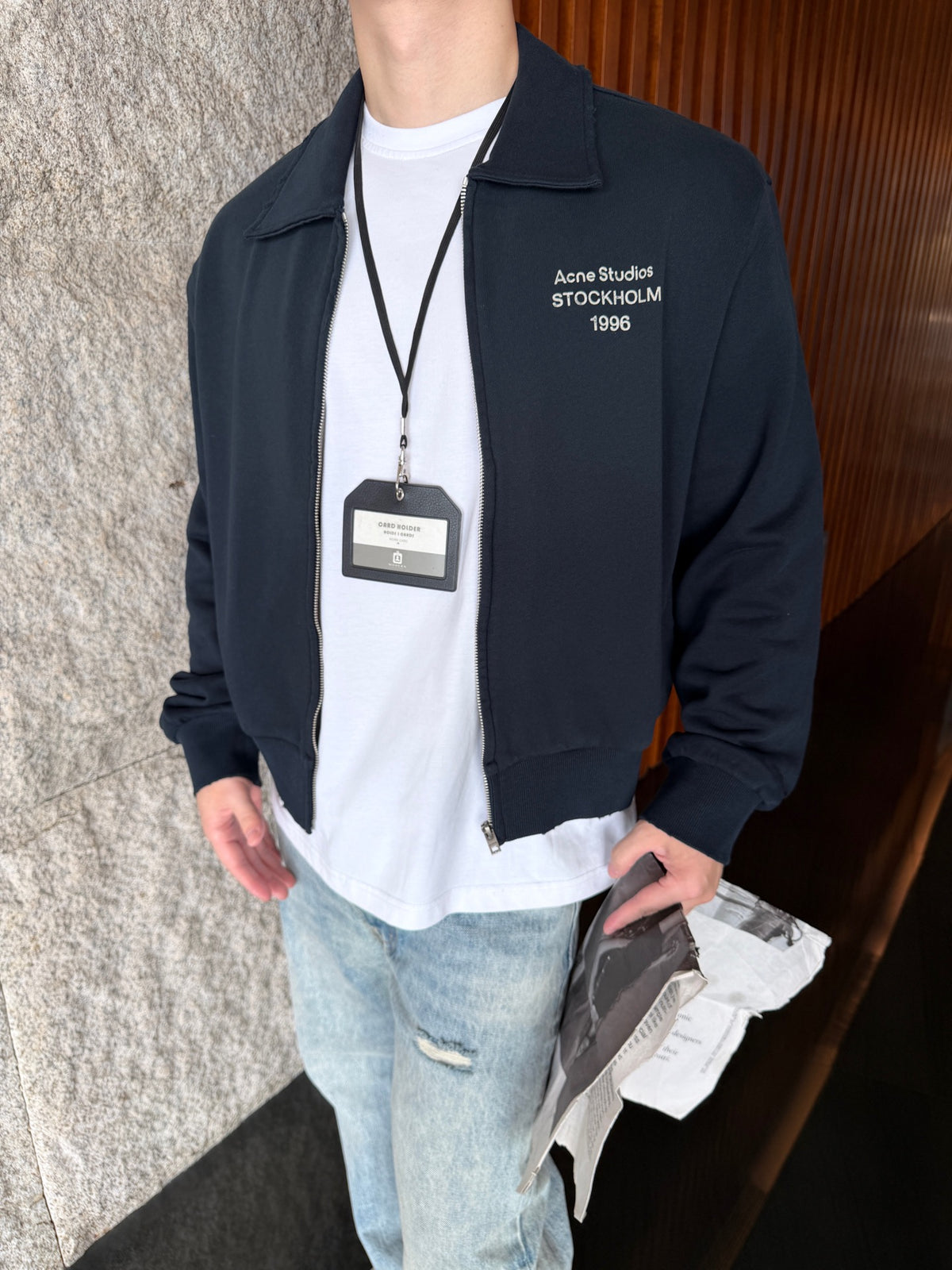 2026 new model GS logo print distressed jacket (CC7009-B55)