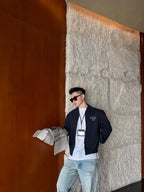2026 new model GS logo print distressed jacket (CC7009-B55)