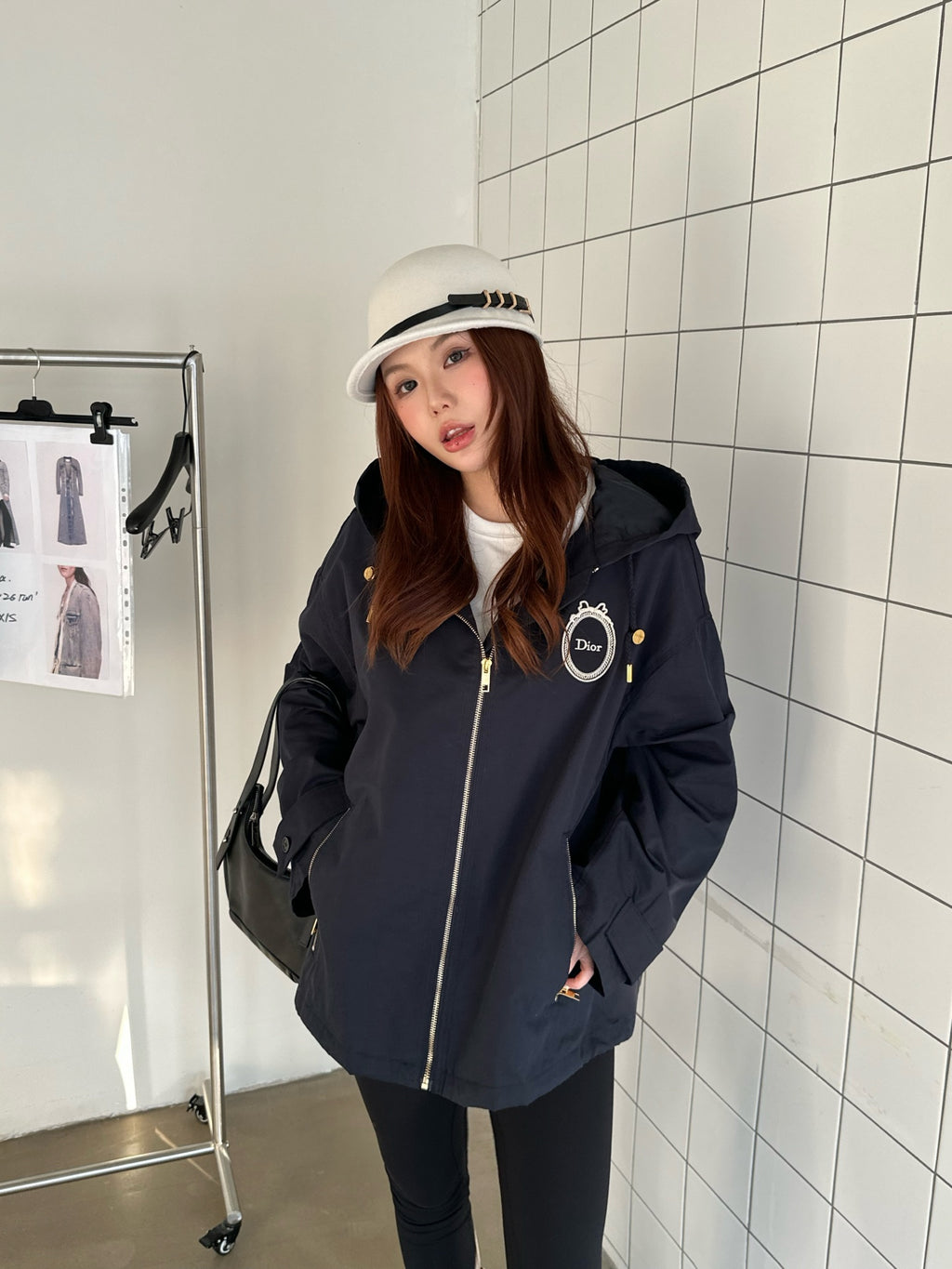 2026 Women's GS Embroidered Hooded Jacket (DD173)
