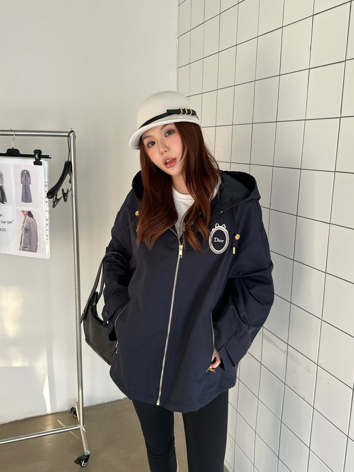 2026 Women's GS Embroidered Hooded Jacket (DD173)