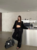 2026 Women's GS Cross Leather Patch Pants (FF810)