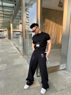 2026 New Model GS Cross Leather Patch Pants (CC7011-B90)