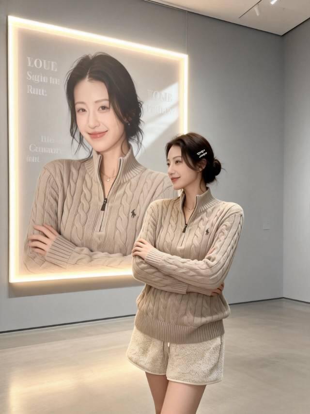 2026 New GS Decorative Knot Zip Knit Sweater (CC919-B30)