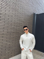 2026 New GS Decorative Knot Zip Knit Sweater (CC919-B30)