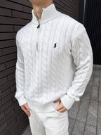 2026 New GS Decorative Knot Zip Knit Sweater (CC919-B30)
