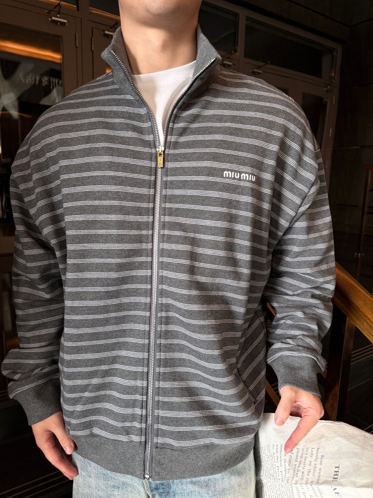 2026 New GS Logo Striped Zip-Up Jacket (CC7019-C15)