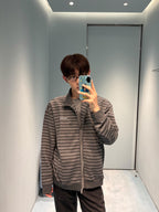 2026 New GS Logo Striped Zip-Up Jacket (CC7019-C15)