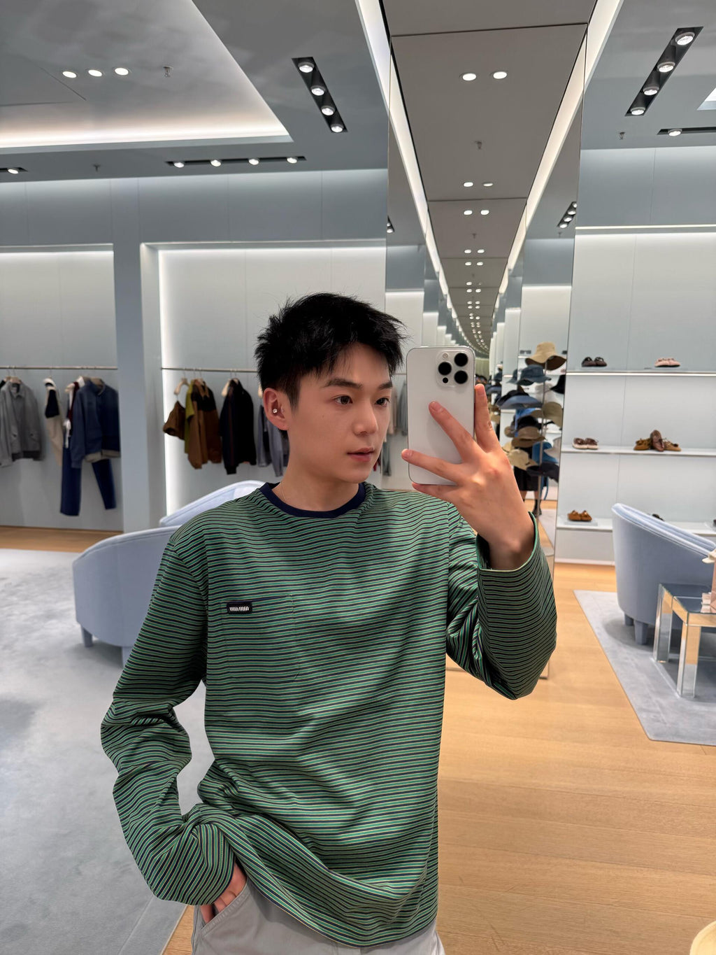 2026 New Model GS Logo Striped Long-Sleeved Shirt (CC7016-A70)