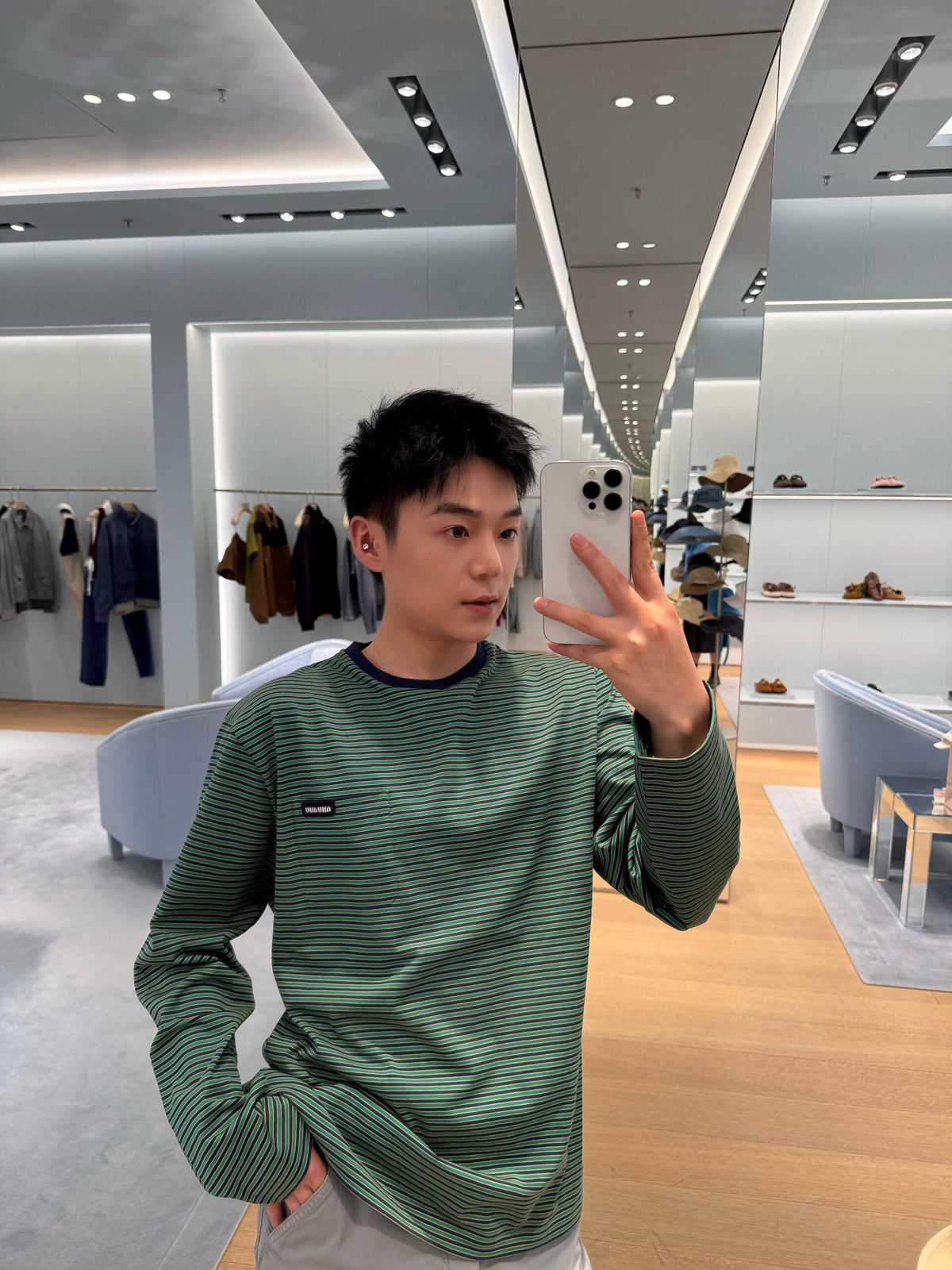 2026 New Model GS Logo Striped Long-Sleeved Shirt (CC7016-A70)