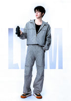 2026 new model GS logo check-pattern lined zipper pants (AA659-B85)
