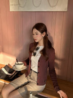 2026 Women's GS Horse Clip Collar Sweater Blazer (DD192)