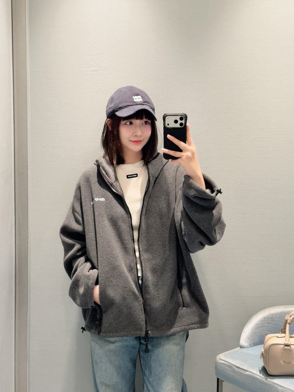 2026 Women's GS Embroidered Logo Hooded Coat (FF821)