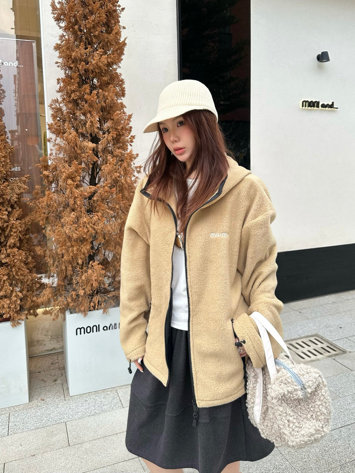 2026 Women's GS Embroidered Logo Hooded Coat (FF821)