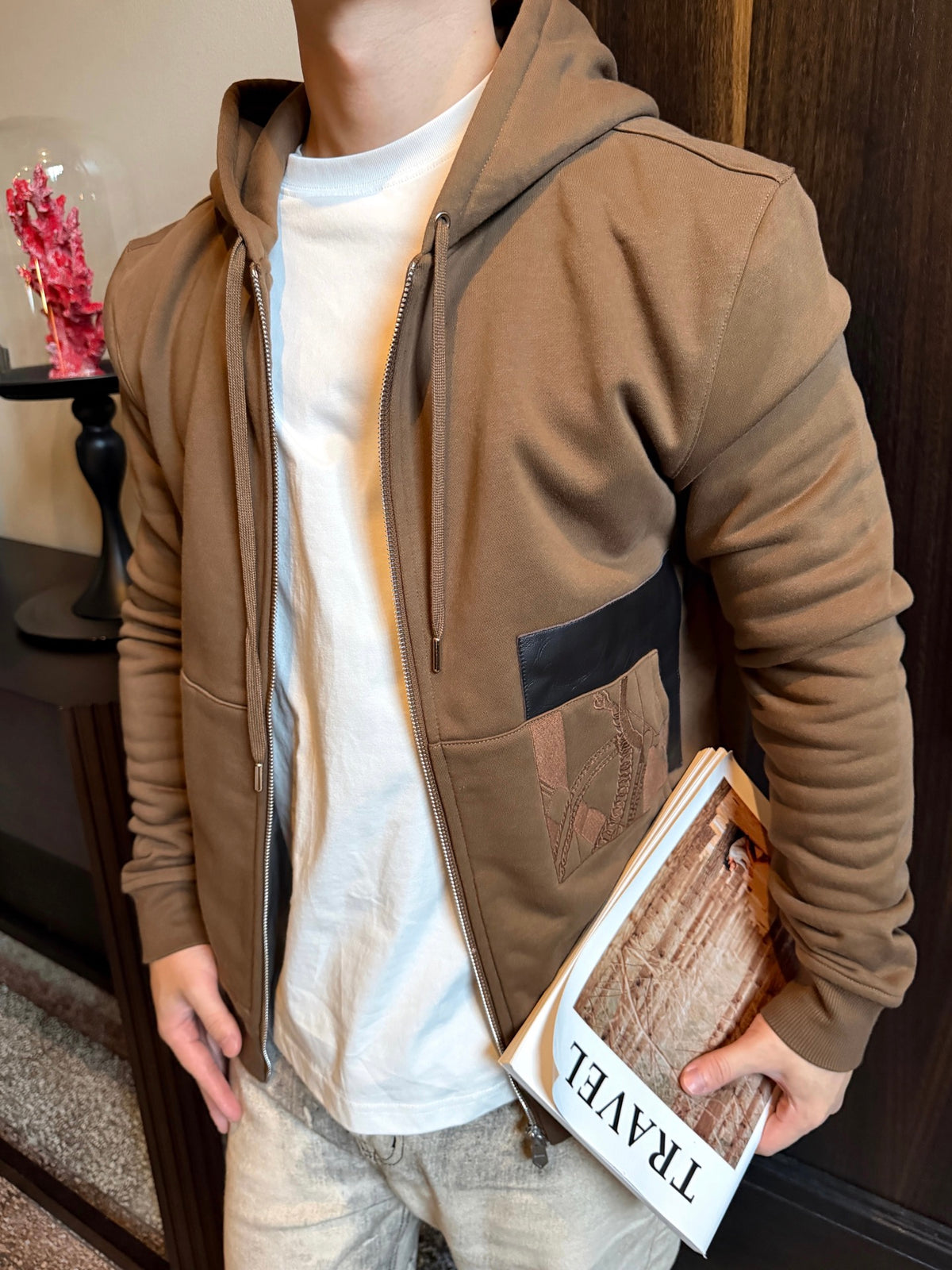 2026 New Model GS Embroidered Leather Zipper Coat (AA684-B85)