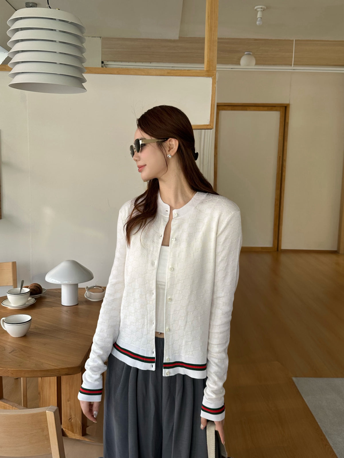 2026 Women's GS Full-Print Jacquard Sweater Blazer (DD183)