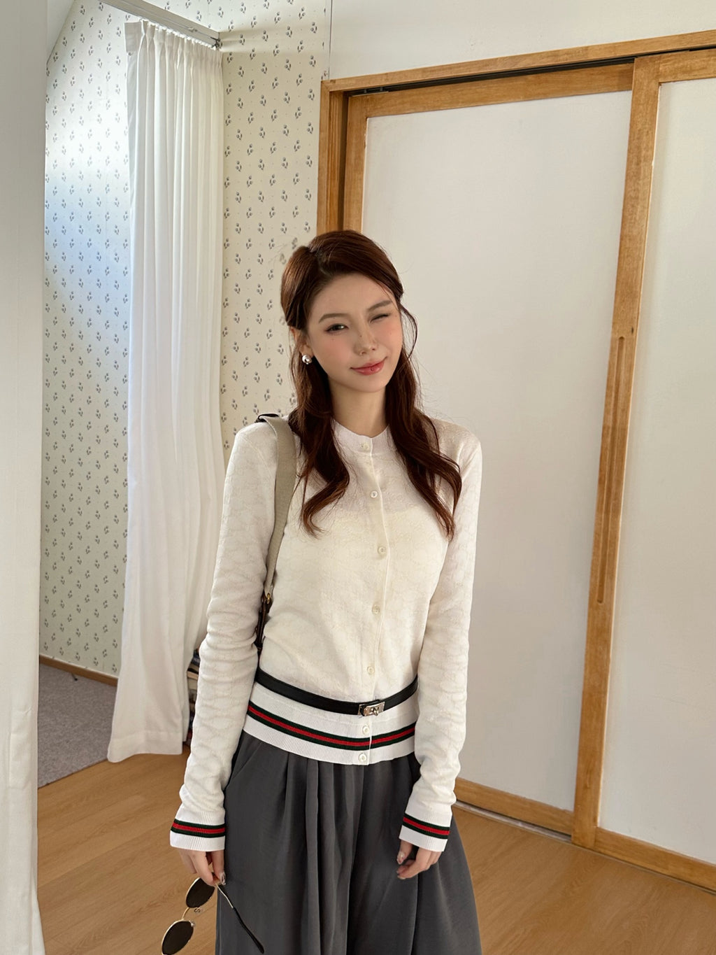 2026 Women's GS Full-Print Jacquard Sweater Blazer (DD183)