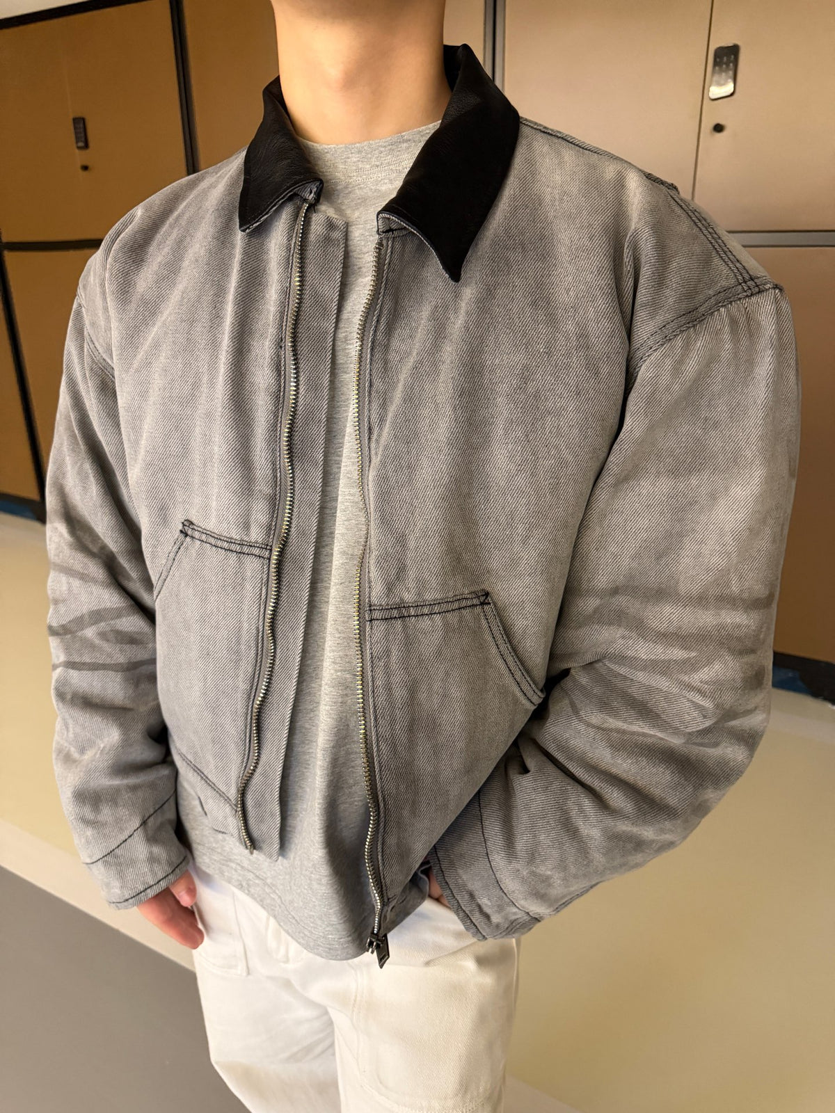 2026 new model GS vintage leather cotton jacket and jeans (BB874-D50)