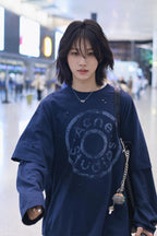 2026 Women's GS Vintage Logo Fake Two-Piece Long-Sleeved (FF836)