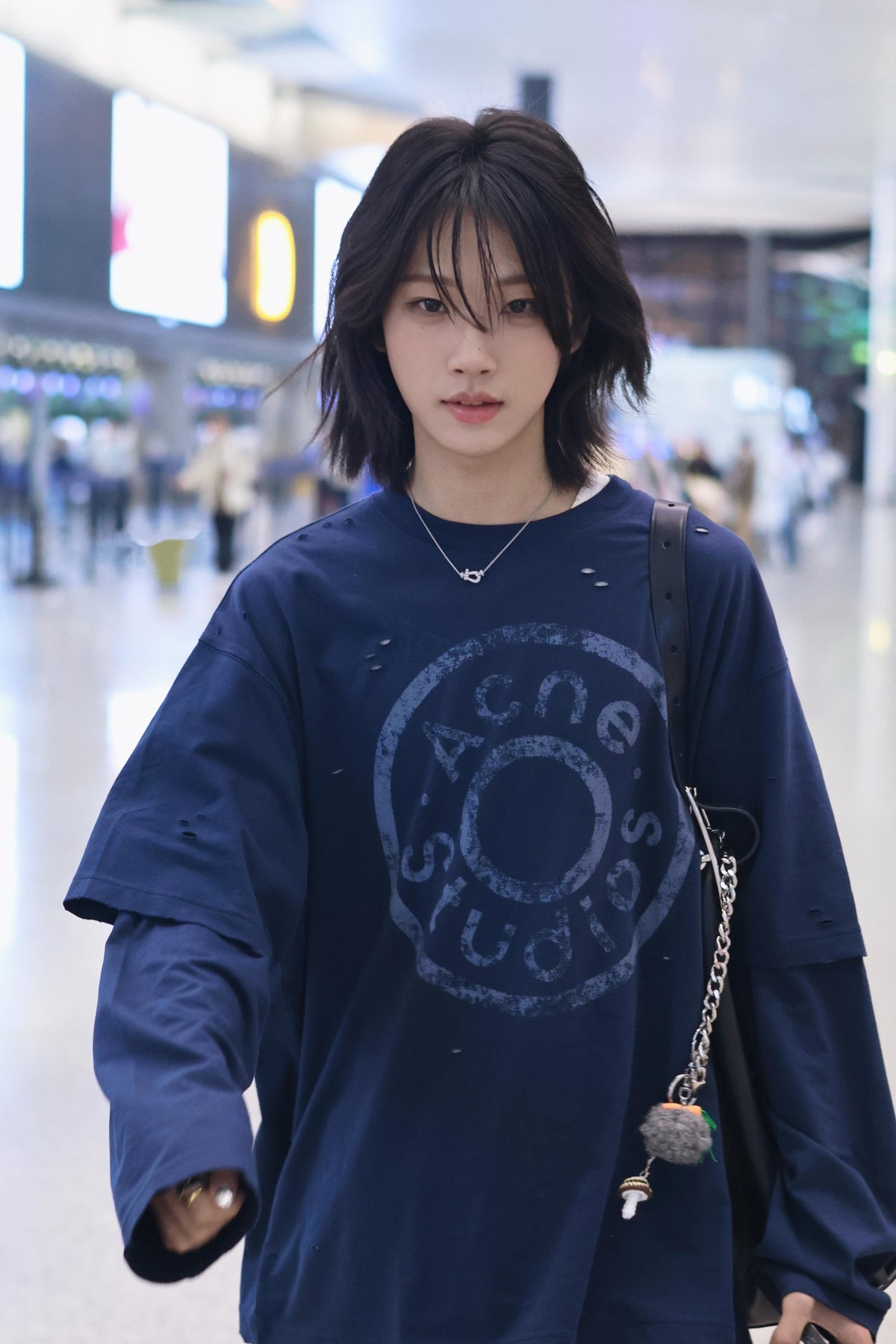 2026 Women's GS Vintage Logo Fake Two-Piece Long-Sleeved (FF836)