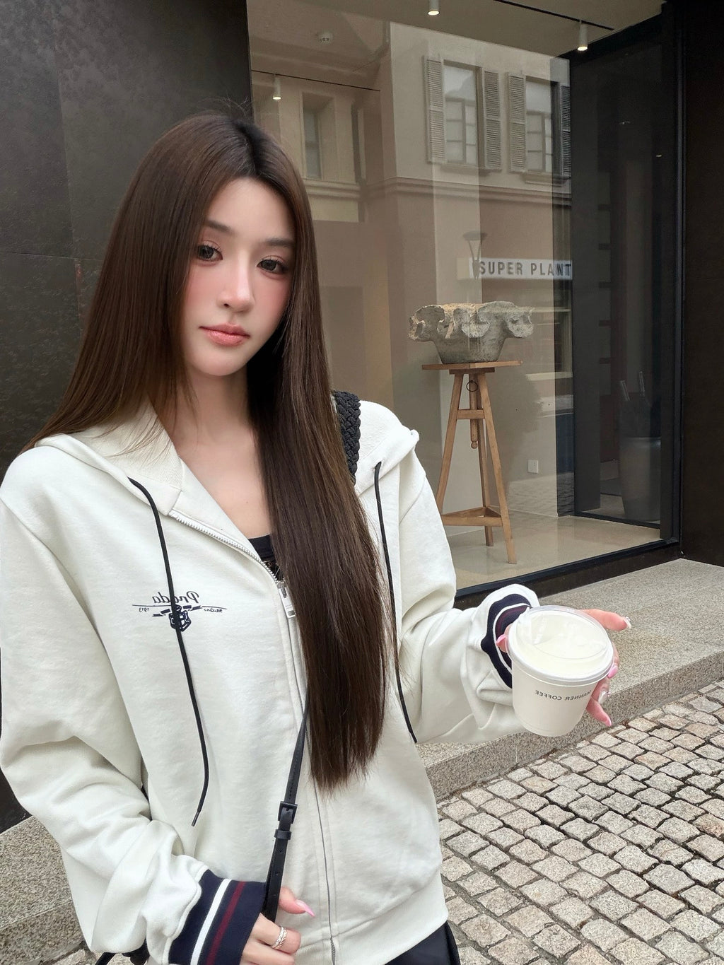 2026 Women's GS Printed Hooded Zip-Up Coat (FF772)