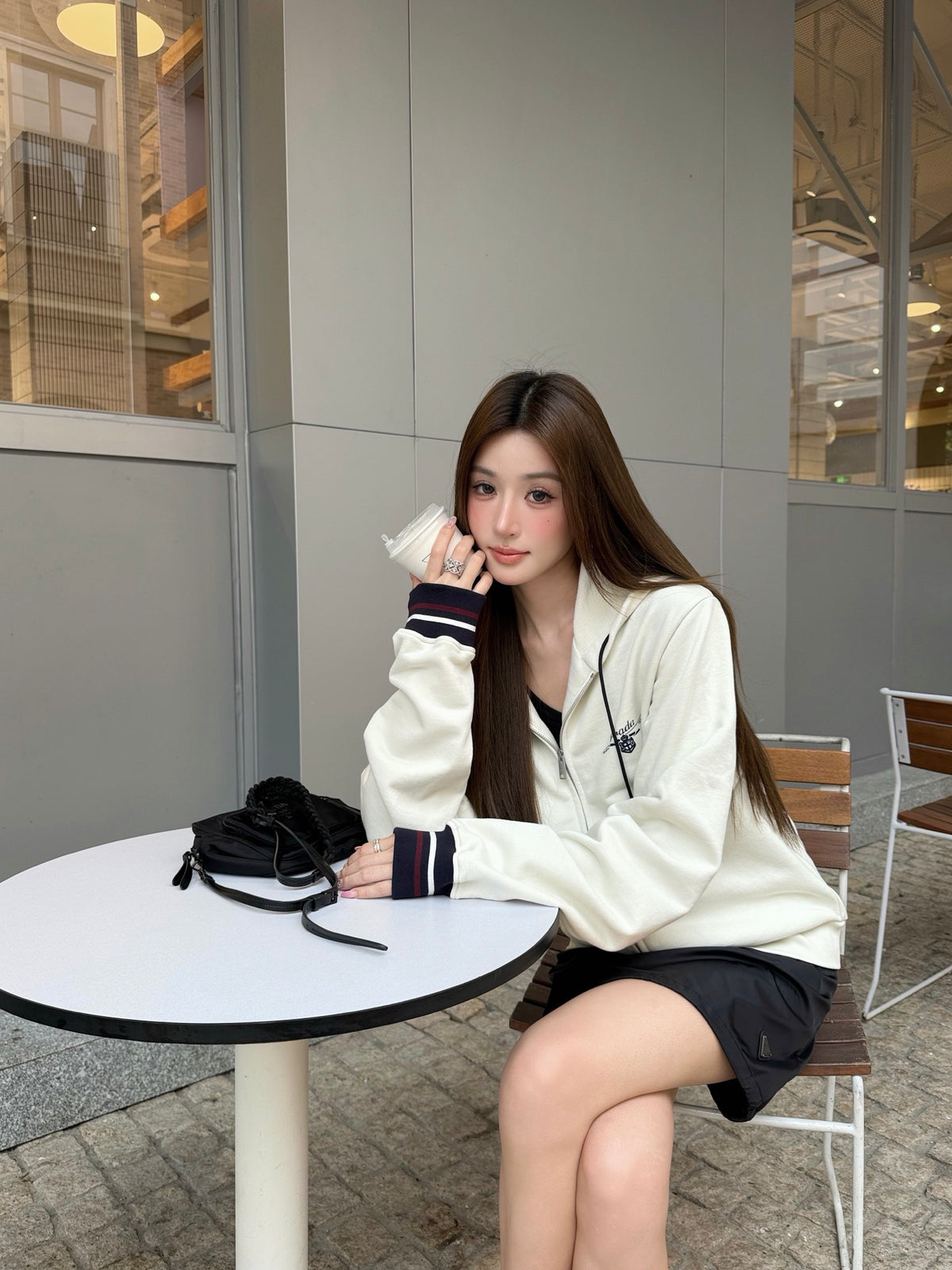 2026 Women's GS Printed Hooded Zip-Up Coat (FF772)