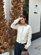 2026 Women's GS Embroidered Plaid Collar Coat (DD193)