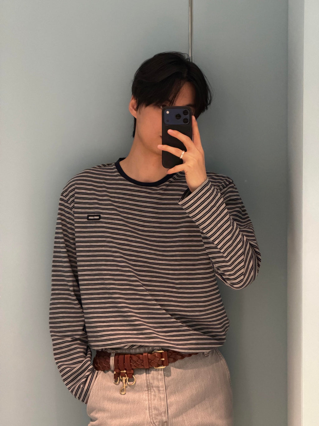2026 New Model GS Logo Striped Long-Sleeved Shirt (CC7044-A70)