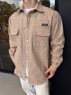2026 new GS logo checked shirt jacket (CC7036-B70)