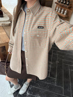 2026 Women's GS Logo Check Shirt Jacket (FF842)