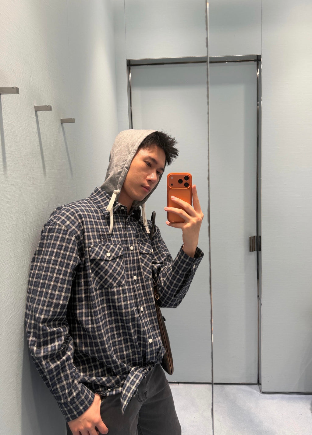 2026 New GS Check Pattern Logo Hooded Coat (BB4034-C20)