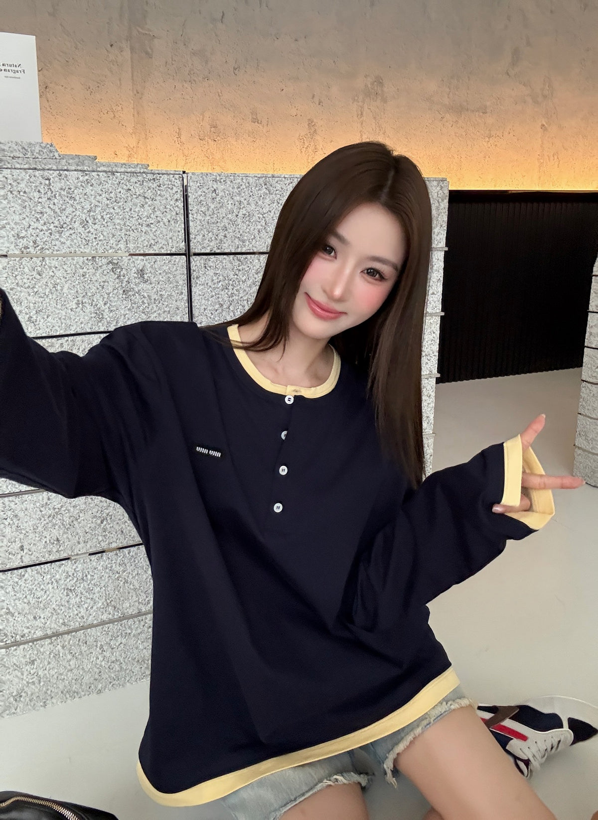 2026 Women's GS Logo Henry Collar Long Sleeve (FF846)