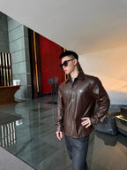 2026 New Model GS Single Button Leather Jacket (CC7043-C05)